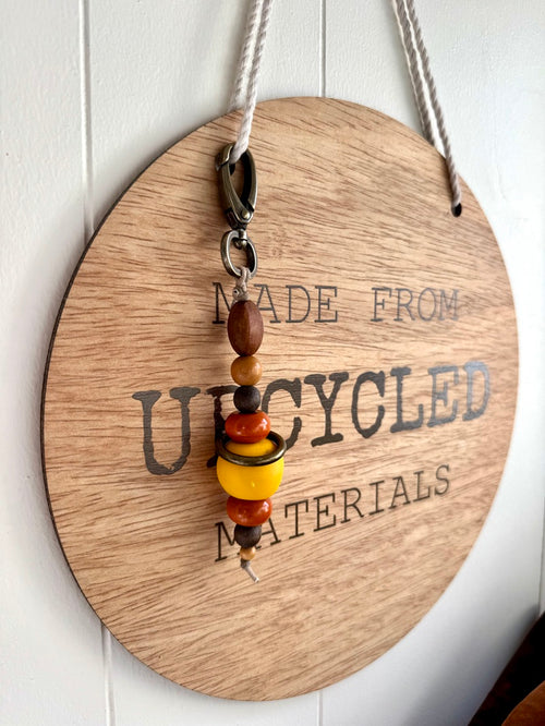 Upcycled Bead Keyring